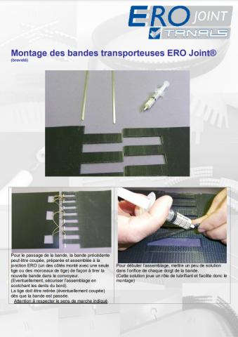 Montage des bandes transporteuses ERO Joint